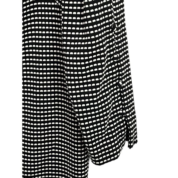 Chico’s Size 00 (US 2) Mini Dot Shift Dress Black White 3/4 Sleeve Work Casual - Picture 5 of 11